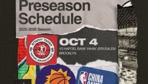篮网季前赛赛程：中国赛两战太阳 主场对阵以色列球队+客战猛龙